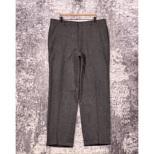 Vintage Polo Ralph Lauren Pants 38 x 31 Mens Gray Wool Flannel Cashmere Italy